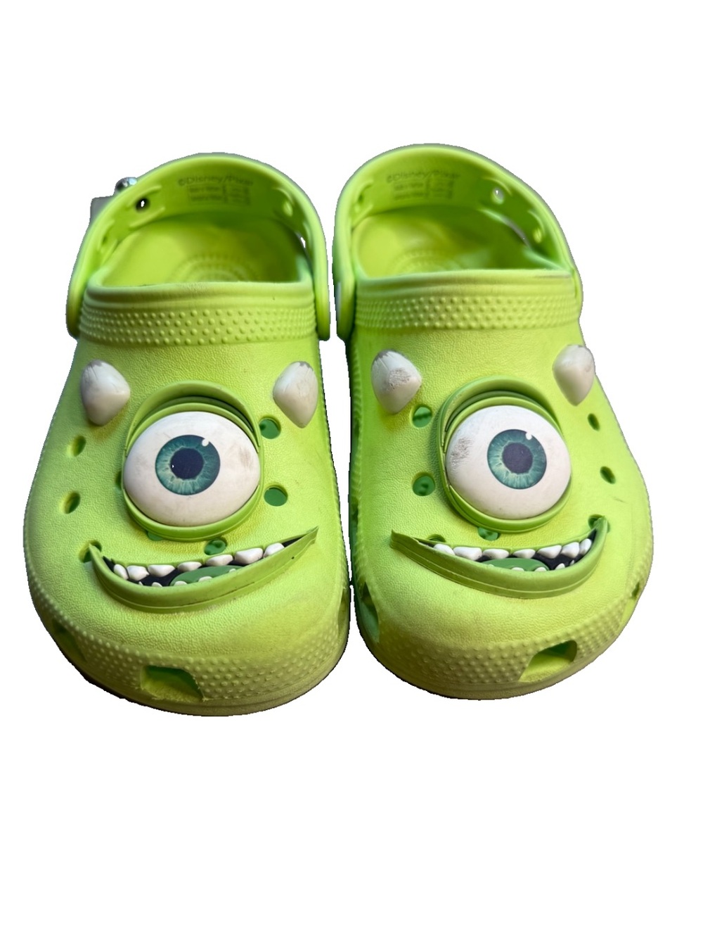Disney and Pixar Monsters, Inc. Crocs Mike Wazowski Classic Clog. Kid's size J2